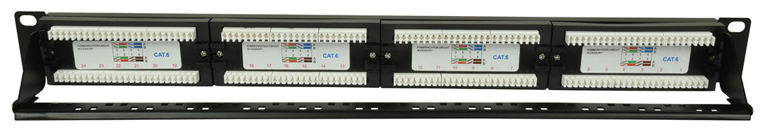 Panele krosowe Adastra CAT6-24IDC IDC do montażu w szafie rack, 24 porty, 1U – zdjęcie 2