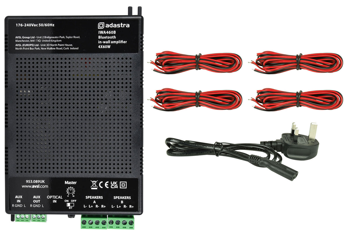 Adastra IWA460B 4x 60W wbudowany wzmacniacz Bluetooth