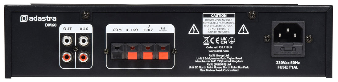 Wzmacniacz Adastra DM60 100 V z Bluetooth i radiem USB/FM 60 W – zdjęcie 3