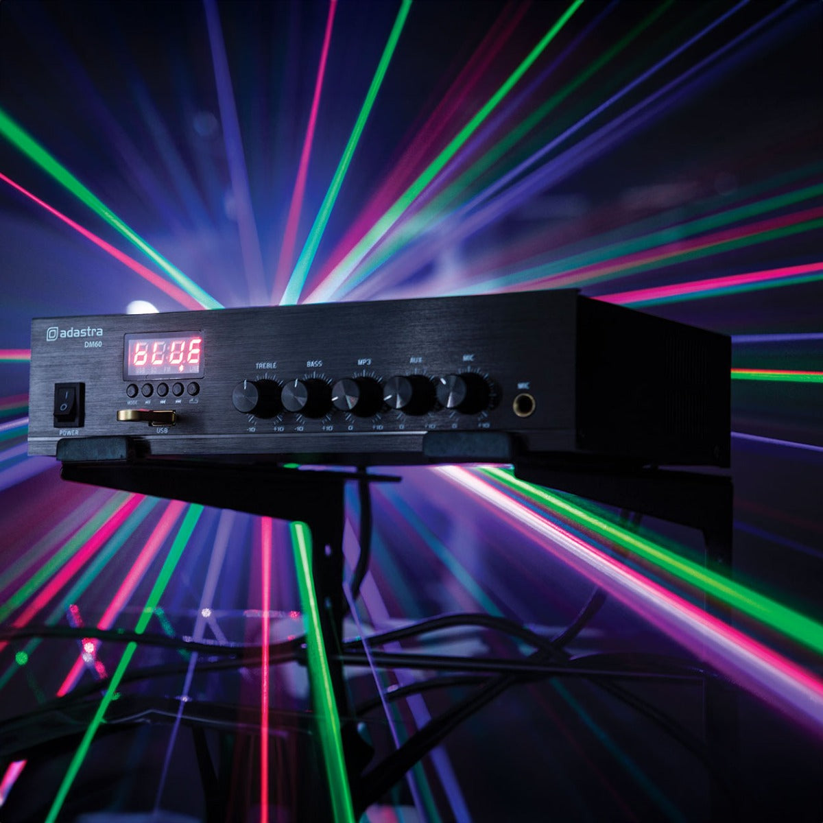 Wzmacniacz Adastra DM60 100 V z Bluetooth i radiem USB/FM 60 W – zdjęcie 4