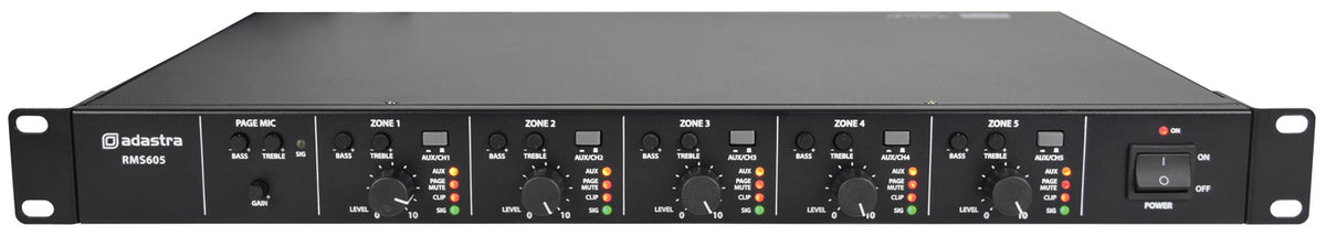 Wzmacniacz podrzędny wielostrefowy Adastra RMS605 100 V
