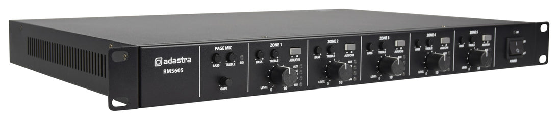 Wzmacniacz podrzędny wielostrefowy Adastra RMS605 100 V – zdjęcie 3
