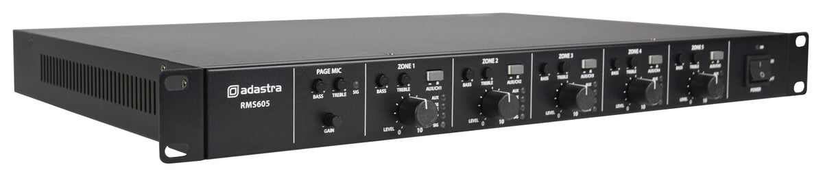 Wzmacniacz podrzędny wielostrefowy Adastra RMS605 100 V – zdjęcie 3