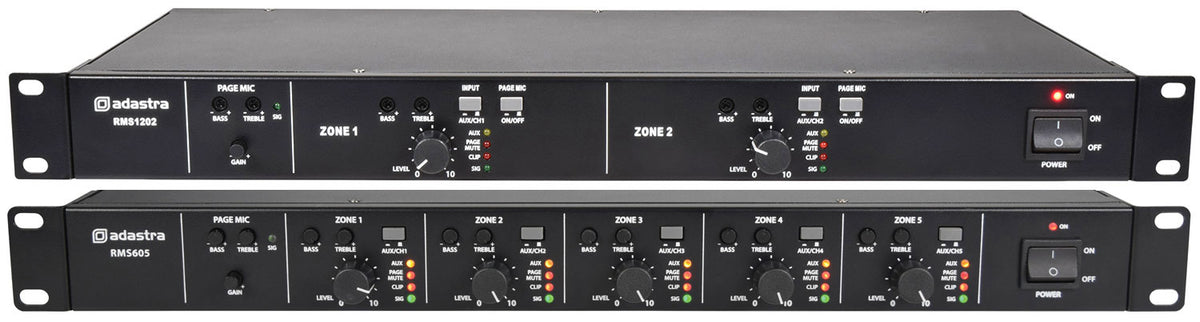 Wzmacniacz podrzędny wielostrefowy Adastra RMS605 100 V – zdjęcie 4
