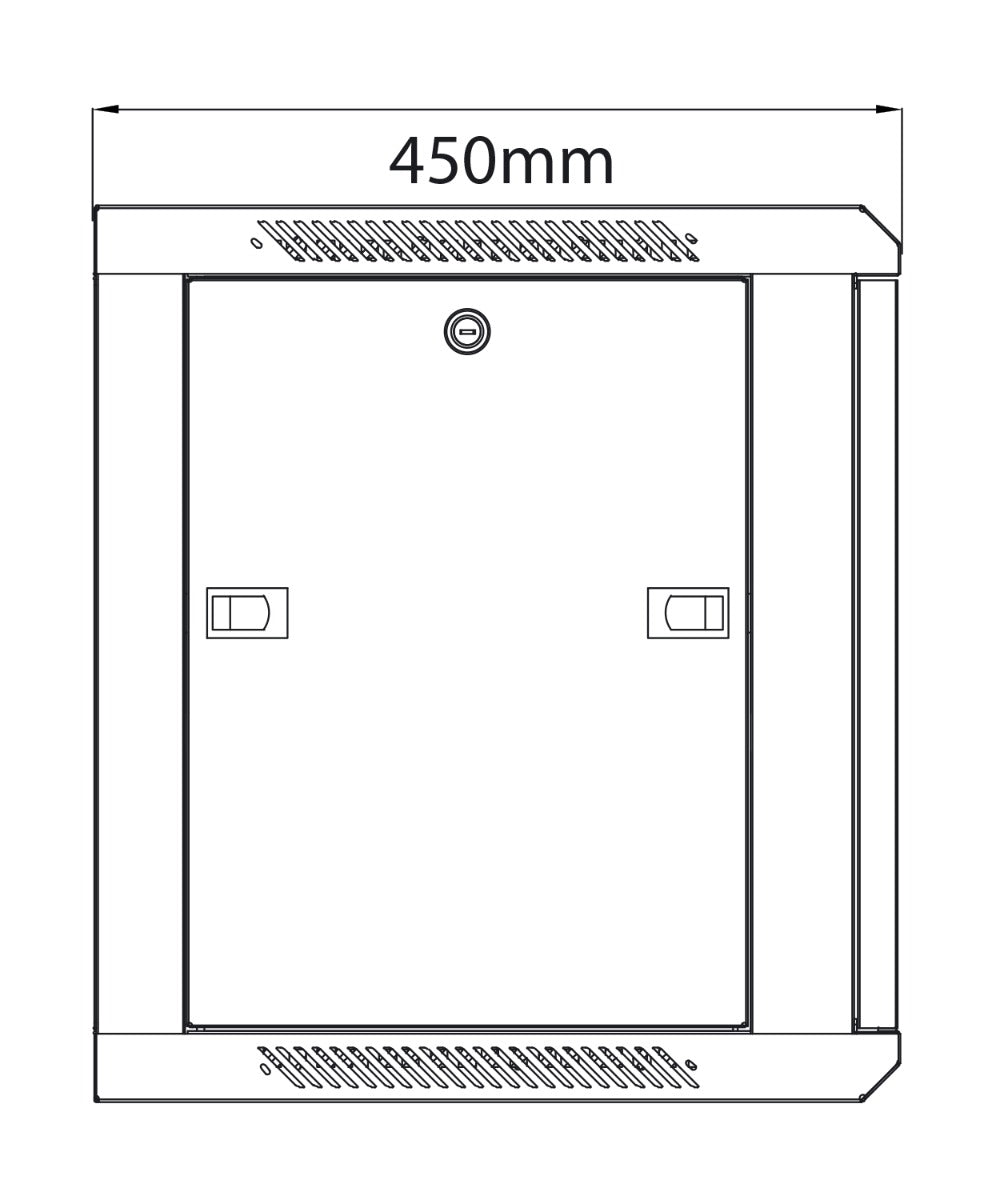 Szafa rack na sprzęt Adastra 19" z drzwiami szklanymi 9U 450 x 600 x 279 mm – zdjęcie 5