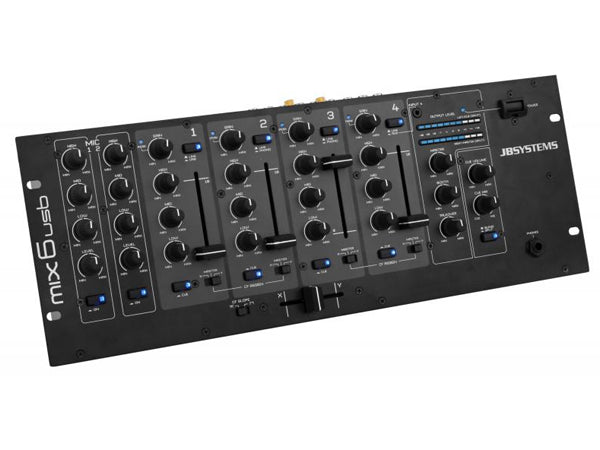 JB Systems MIX6USB 6-kanałowy mikser DJ z interfejsem USB