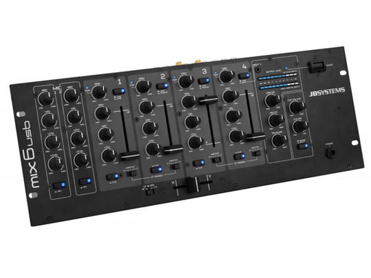 JB Systems MIX6USB 6-kanałowy mikser DJ z interfejsem USB