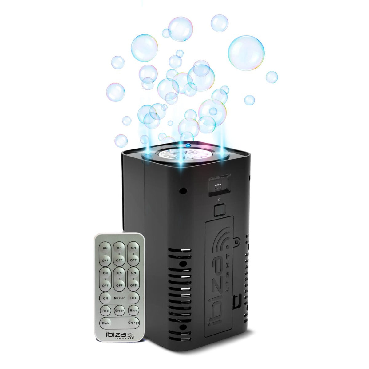 Maszyna do robienia baniek mydlanych Ibiza Bubble Dream z diodami LED