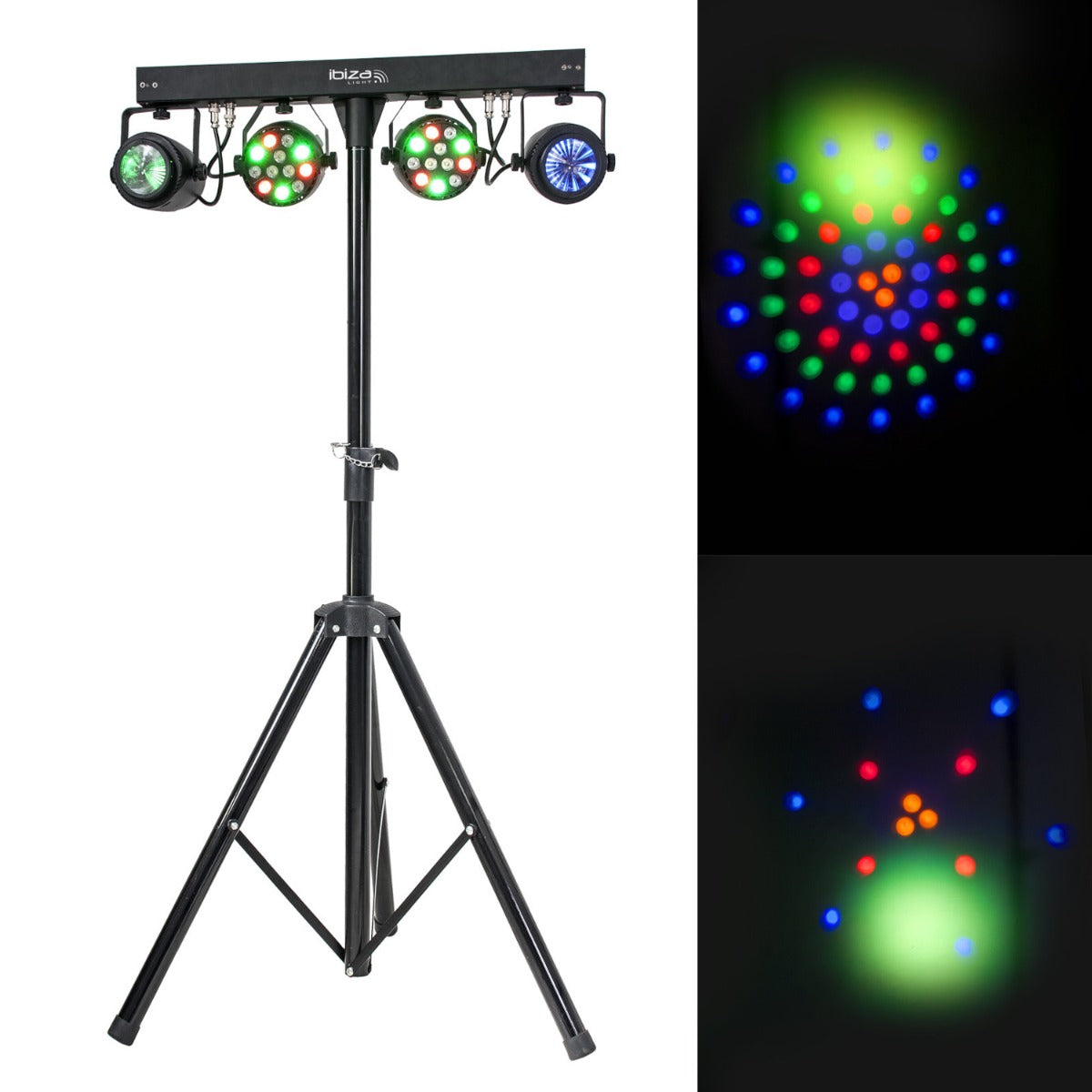 Zestaw oświetleniowy Ibiza Light DJLIGHT60 z 2 puszkami par + 2 moonflowers – zdjęcie 2