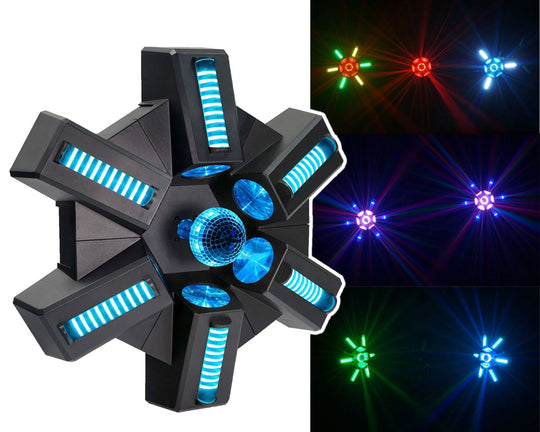 Equinox EQLED206 Radiance wielofunkcyjna kula lustrzana 6x RGBW z efektem świetlnym/wielofunkcyjnym