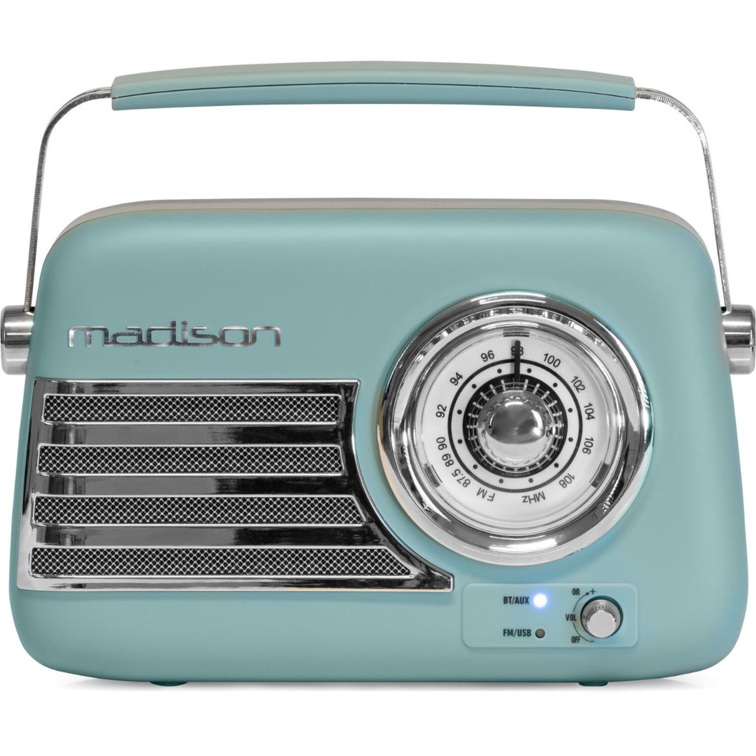 Głośnik retro Madison Freesound VR40BLU w kolorze matowo-niebieskim – zdjęcie 2