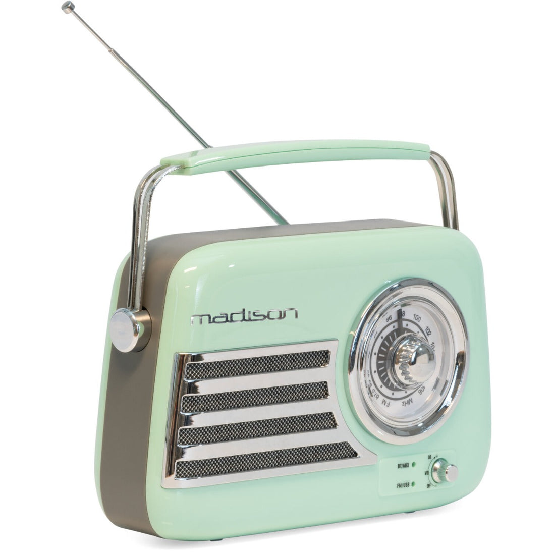 Madison Freesound VR40Gr Zielone, akumulatorowe radio retro – zdjęcie 4