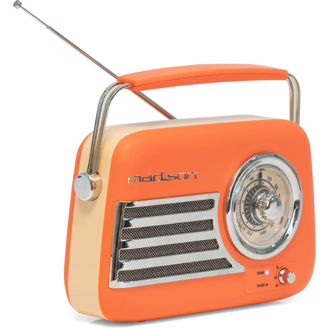 Głośnik retro Madison Freesound VR40OR w kolorze matowo-pomarańczowym