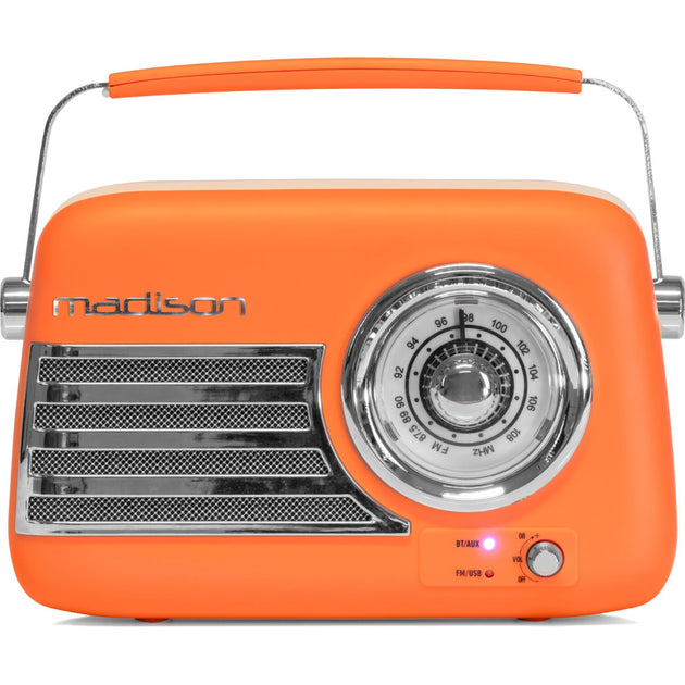 Głośnik retro Madison Freesound VR40OR w kolorze matowo-pomarańczowym – zdjęcie 2