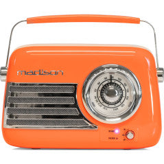 Radio retro z akumulatorem Madison Freesound VR40OR w kolorze pomarańczowym – zdjęcie 3
