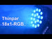 Projektor Par Ibiza Light Thinpar 18x1W RGB, bardzo płaski – zdjęcie 4