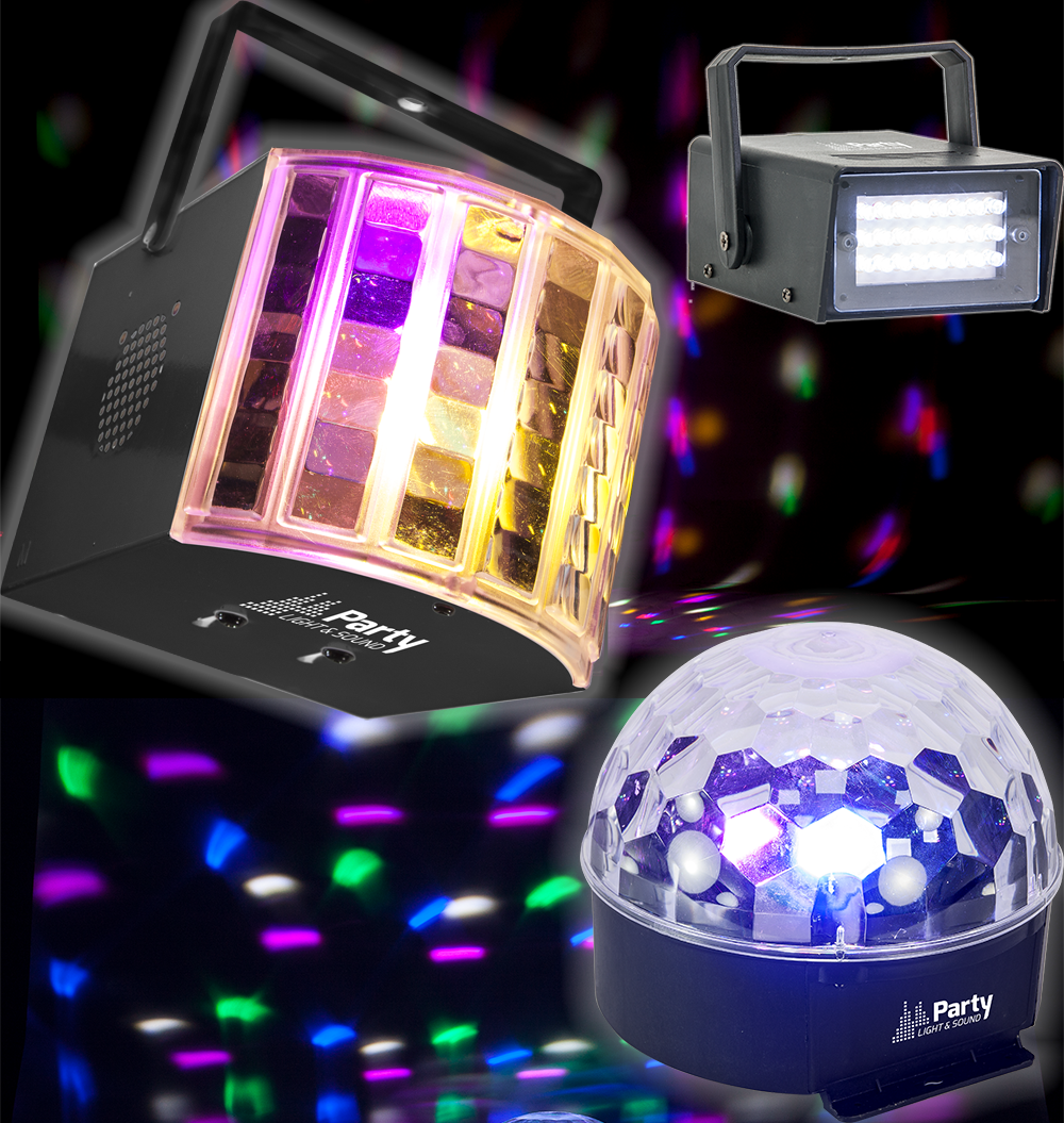 Party Light PARTY-3PACK 3-częściowy zestaw efektów świetlnych LED