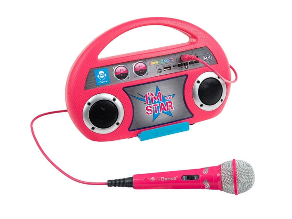 iDance Audio I'm the Star K1 Głośnik Bluetooth do karaoke z darmowym mikrofonem