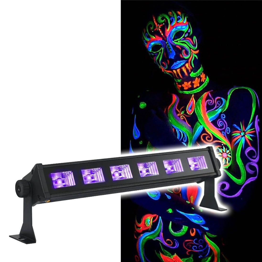 Ibiza Light LED-UVBAR6 UV LED Wash czarne światło 6x 3W