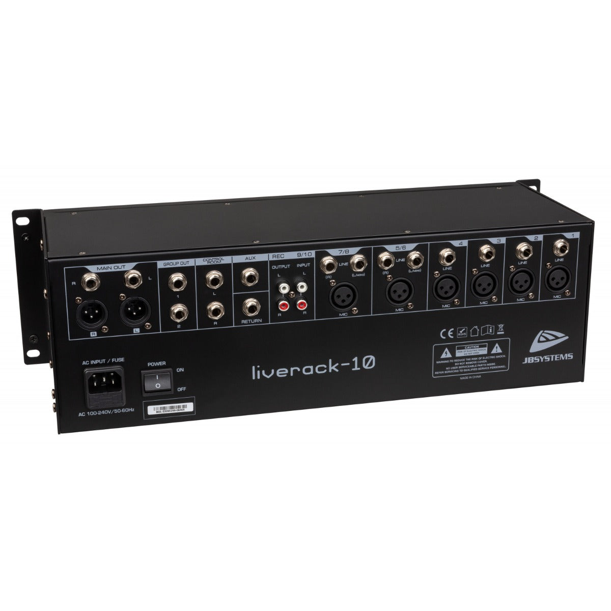 JB Systems Liverack-10 7-kanałowy mikser PA w formacie rack 19' – zdjęcie 3