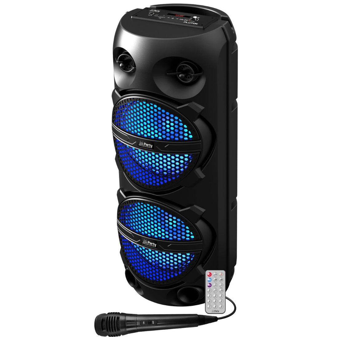 Party Pluton, głośnik Bluetooth z baterią, oświetleniem i mikrofonem