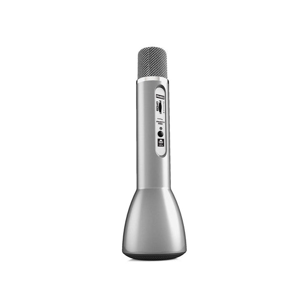 iDance Audio PM60 Bluetooth Party 3 w 1 mikrofon karaoke srebrny