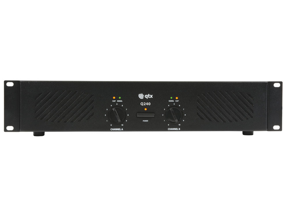 Wzmacniacz PA stereo Qtx Sound Q240 MOSFET 2x 120W