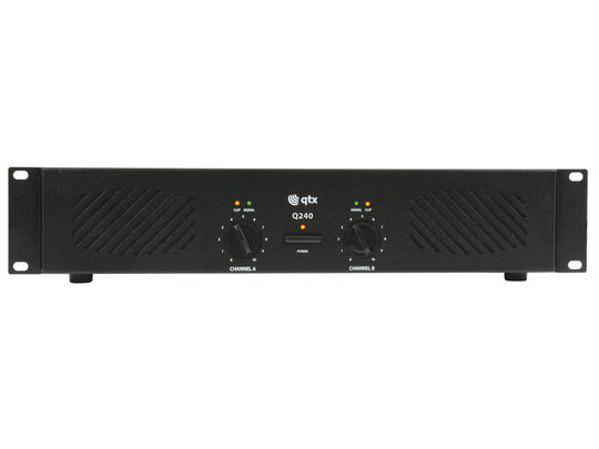 Wzmacniacz PA stereo Qtx Sound Q240 MOSFET 2x 120W
