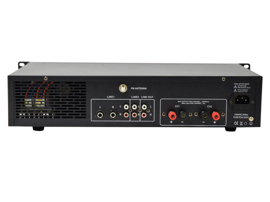 Wzmacniacz stereo Adastra A2 2 x 200 W z Bluetooth i połączeniem mikrofonowym – zdjęcie 2