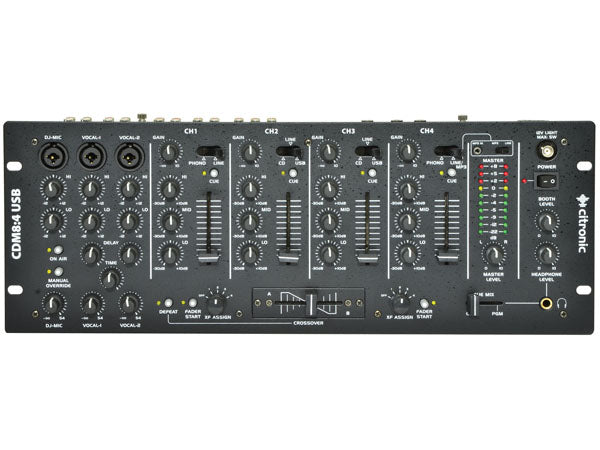 Citronic CDM8:4 USB 19" wbudowany mikser DJ – zdjęcie 2