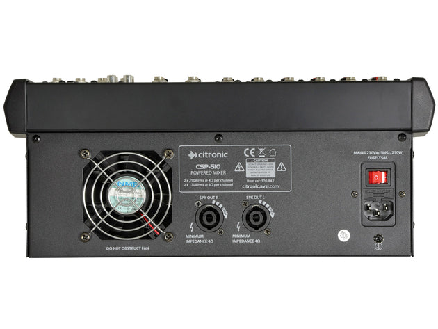 Mikser sceniczny Citronic CSP-410 ze wzmacniaczem 400W – zdjęcie 2