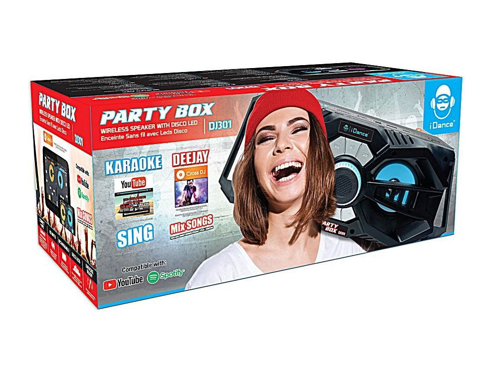 iDance Audio DJ301BK Uniwersalny głośnik DJ-ski do karaoke, czarny – zdjęcie 3