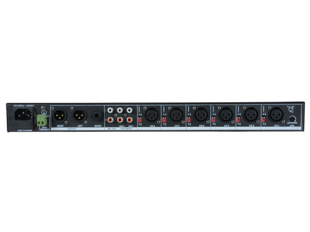 Citronic ML622 1U 6x mikrofon 2x linia mikser rack 19" – zdjęcie 3