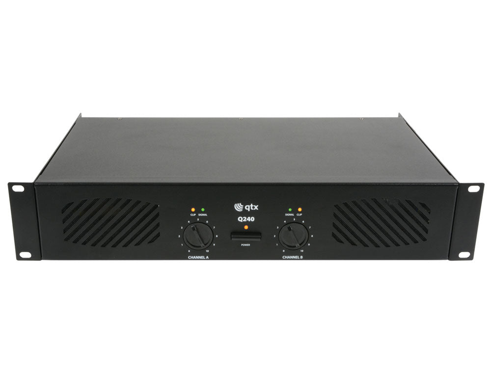 Wzmacniacz PA stereo Qtx Sound Q240 MOSFET 2x 120W – zdjęcie 2