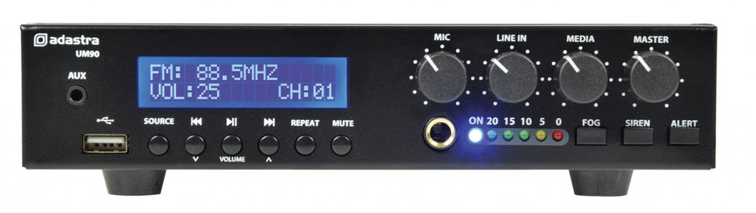 Wzmacniacz Adastra UM90 100 V z Bluetooth i radiem USB/SD/FM 90 W